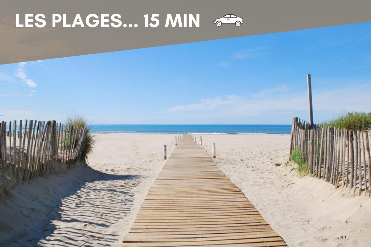 Nouveau - Jungle Montpeul - Clim - Wifi Fibre - Netflix - 5' Du Centre Et Gare - Parking - Loggia - 15' Des Plages 몽펠리에 외부 사진