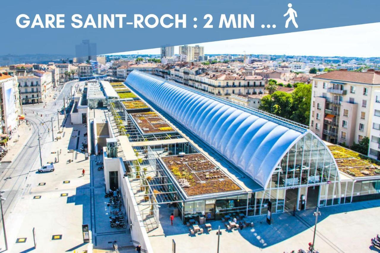 Nouveau - Jungle Montpeul - Clim - Wifi Fibre - Netflix - 5' Du Centre Et Gare - Parking - Loggia - 15' Des Plages 몽펠리에 외부 사진