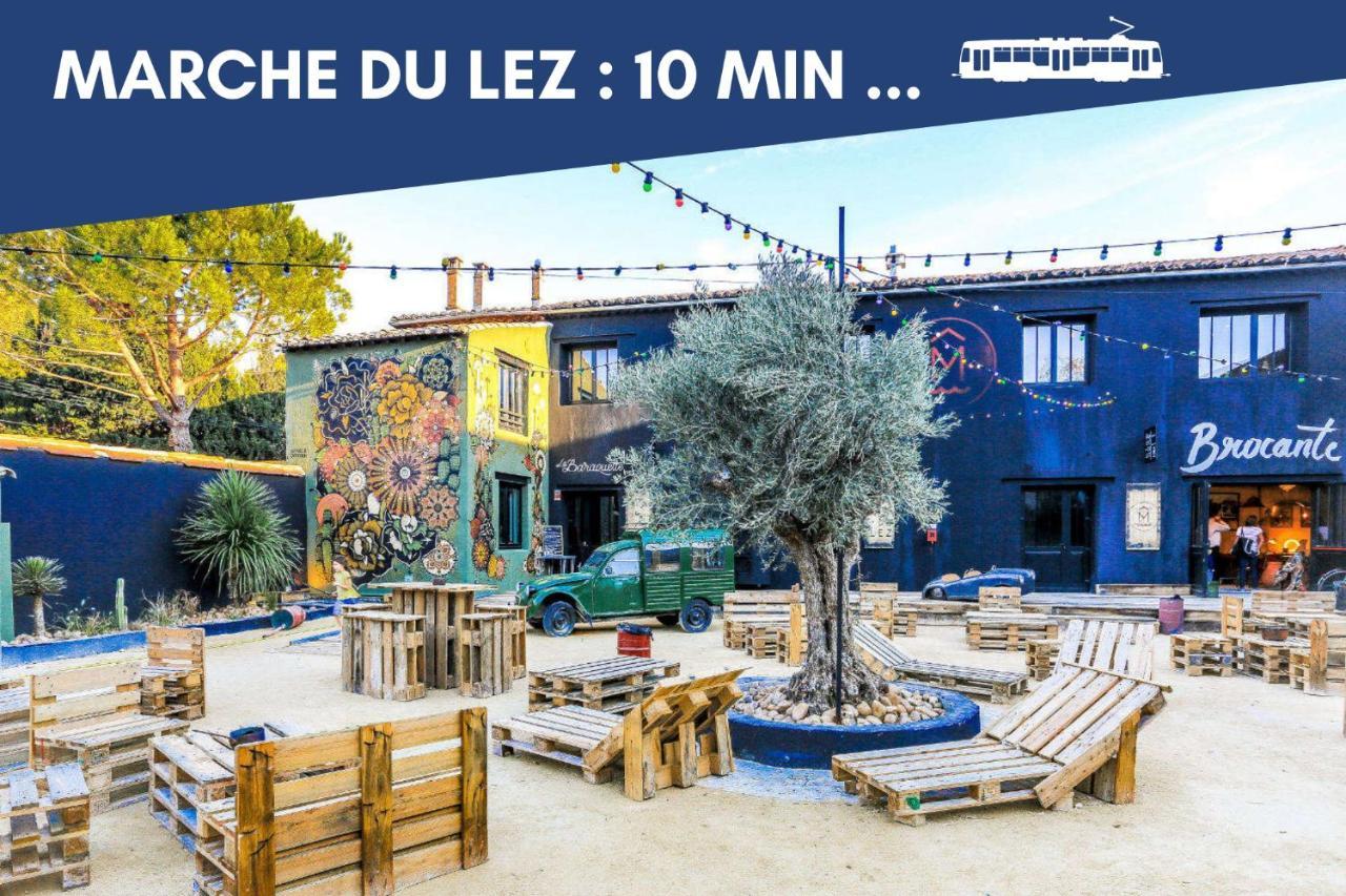 Nouveau - Jungle Montpeul - Clim - Wifi Fibre - Netflix - 5' Du Centre Et Gare - Parking - Loggia - 15' Des Plages 몽펠리에 외부 사진