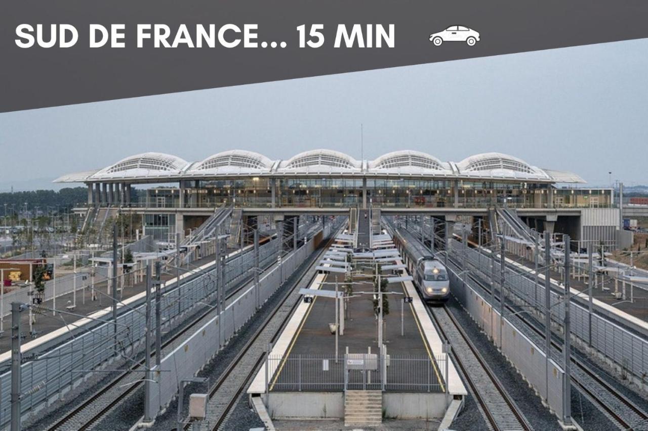 Nouveau - Jungle Montpeul - Clim - Wifi Fibre - Netflix - 5' Du Centre Et Gare - Parking - Loggia - 15' Des Plages 몽펠리에 외부 사진